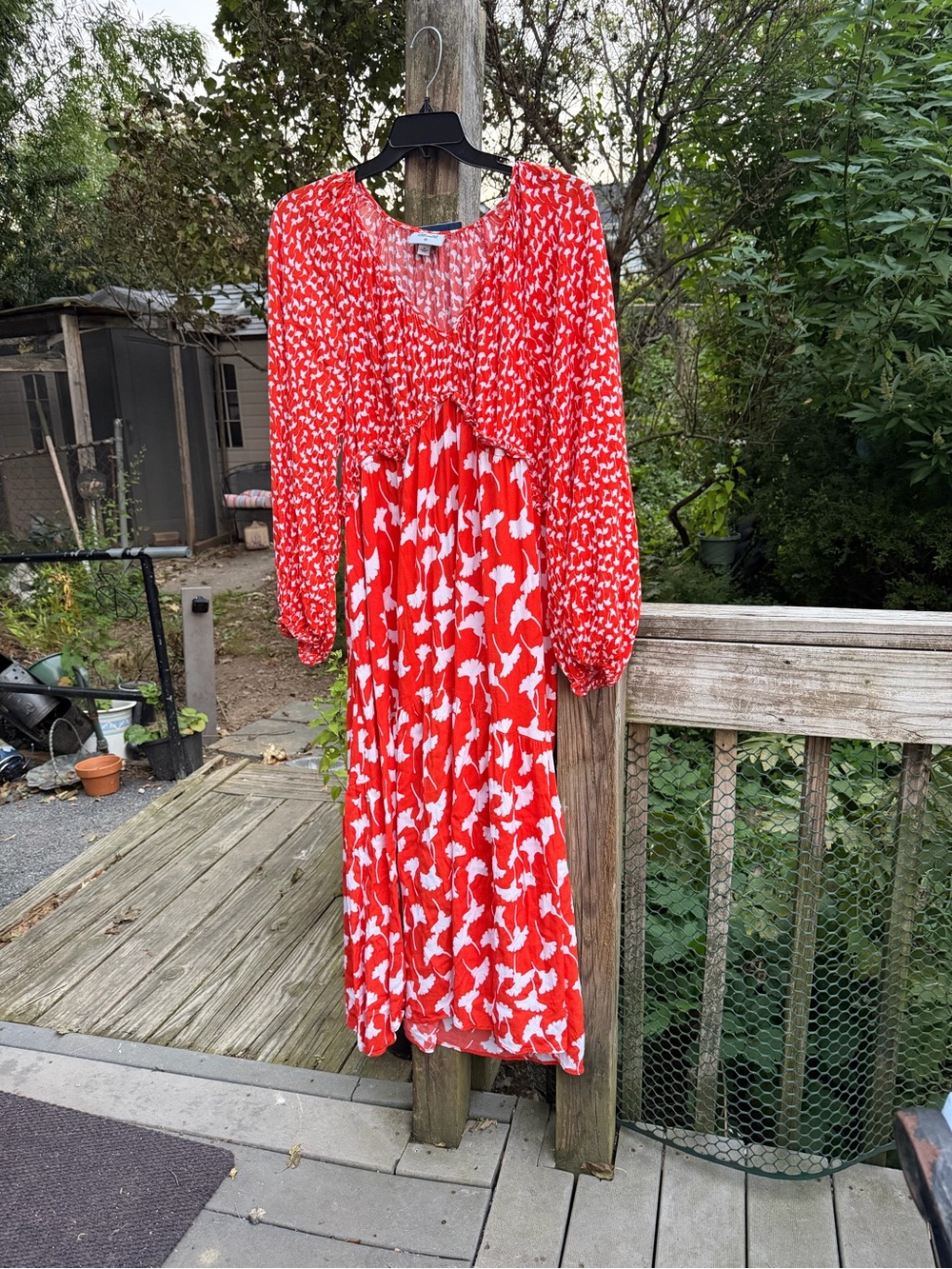 Dianne Von Furstenberg Orange/Red White Floral Dress For Target VNeckSize 1X
